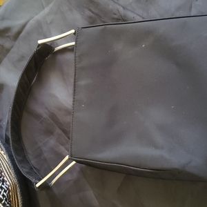 Black fabric purse.
